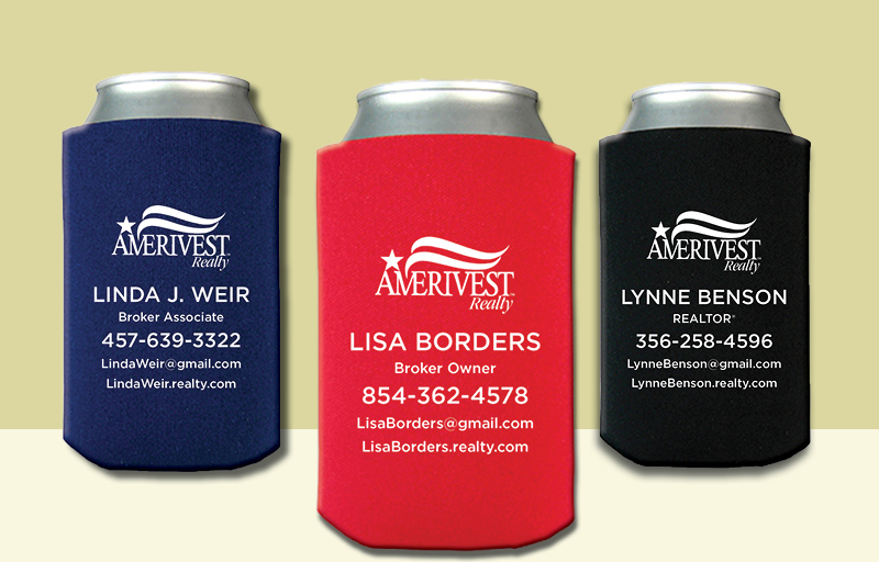 Amerivest Realty Real Estate Economy Can Coolers - Amerivest Realty personalized promotional products | BestPrintBuy.com