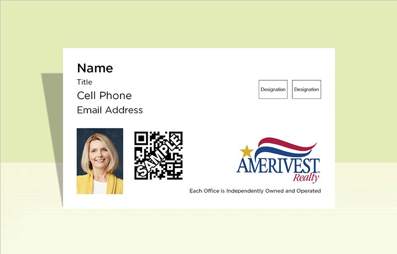 Amerivest Realty Real Estate Business Card Labels - Amerivest Realty  personalized stickers with contact info | BestPrintBuy.com