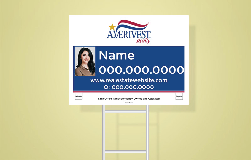 Amerivest Realty Real Estate Signs - AVR Approved Vendor Signs for Realtors | BestPrintBuy.com