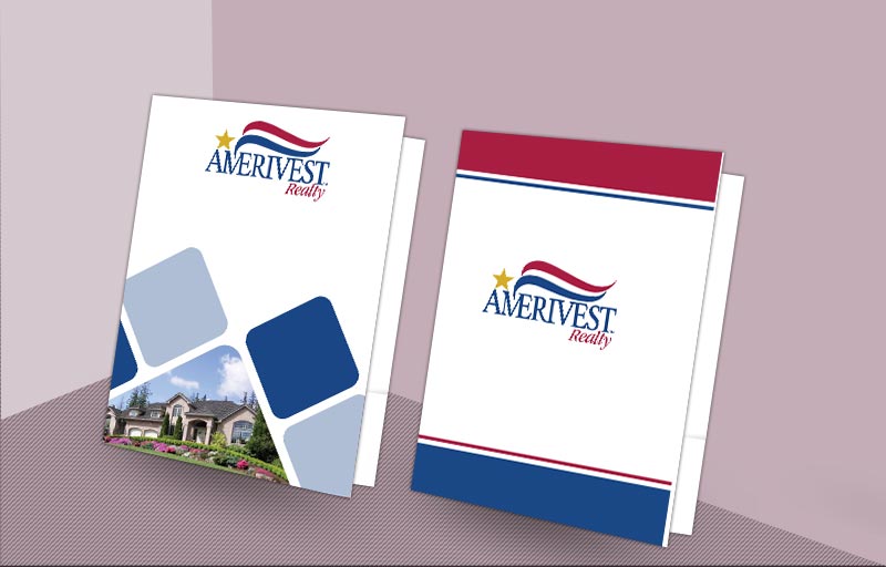 Amerivest Realty Real Estate Stock Presentation Folders - stock folders | BestPrintBuy.com