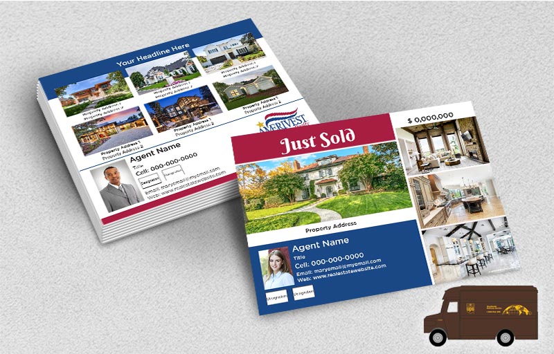 Amerivest Realty Real Estate Postcards (Delivered to you) - postcard templates | BestPrintBuy.com