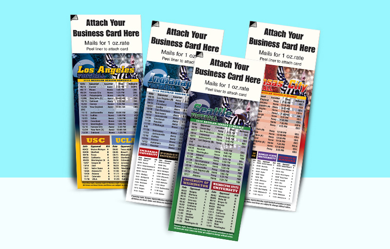 Assist2Sell Real Estate Magnetic Football Schedule (Peel 'N Stick Business Card) - Assist2Sell Real Estate personalized magnetic football schedules | BestPrintBuy.com