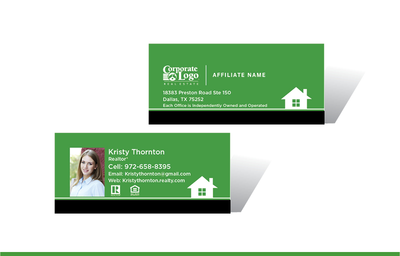 Better Homes And Gardens Real Estate Matching Two Sided Mini Business Cards - Better Homes And Gardens - Slim, Half Size Business Cards for Realtors | BestPrintBuy.com