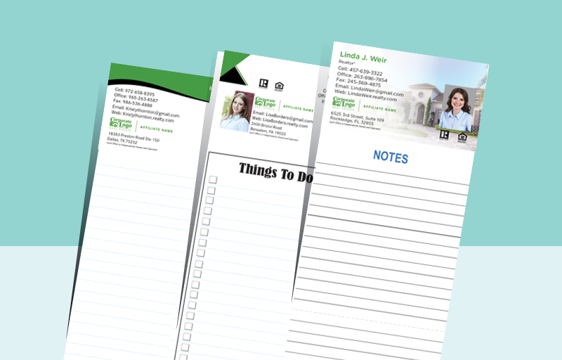 Better Homes And Gardens Notepads With Photo - Better Homes And Gardens approved vendor personalized realtor marketing materials | BestPrintBuy.com