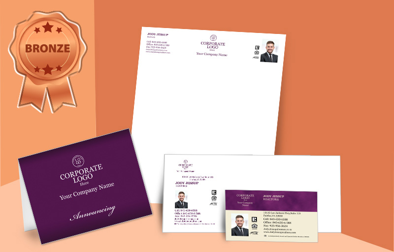 Berkshire Hathaway Real Estate Agent Bronze Package - Berkshire Hathaway personalized business cards, letterhead, envelopes and note cards | BestPrintBuy.com