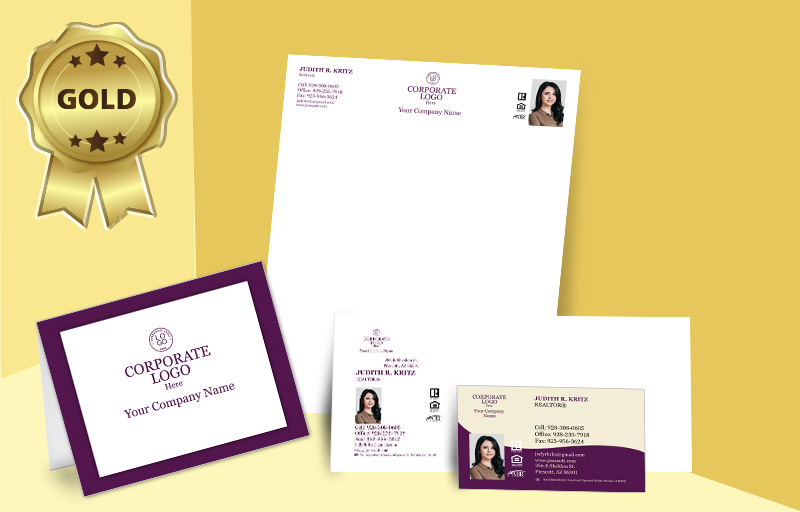 Berkshire Hathaway Real Estate Gold Agent Package - Berkshire Hathaway personalized business cards, letterhead, envelopes and note cards | BestPrintBuy.com