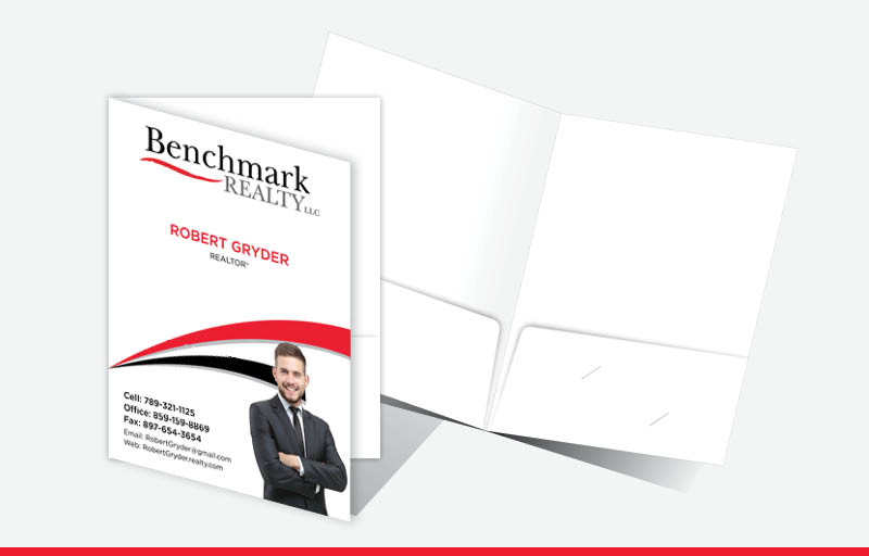 Benchmark Realty Econo Presentation Folders - custom folders | BestPrintBuy.com