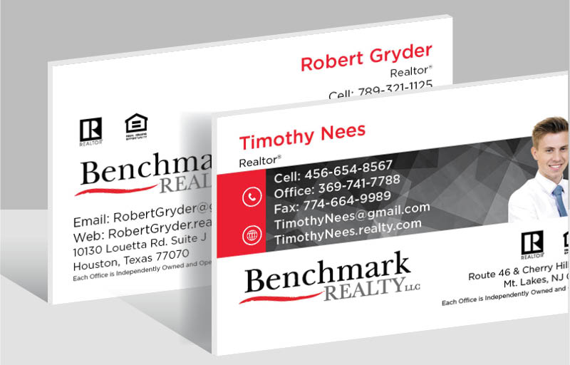 Benchmark Realty Real Estate Ultra Thick Business Cards - Thick Stock & Matte Finish Business Cards for Realtors | BestPrintBuy.com