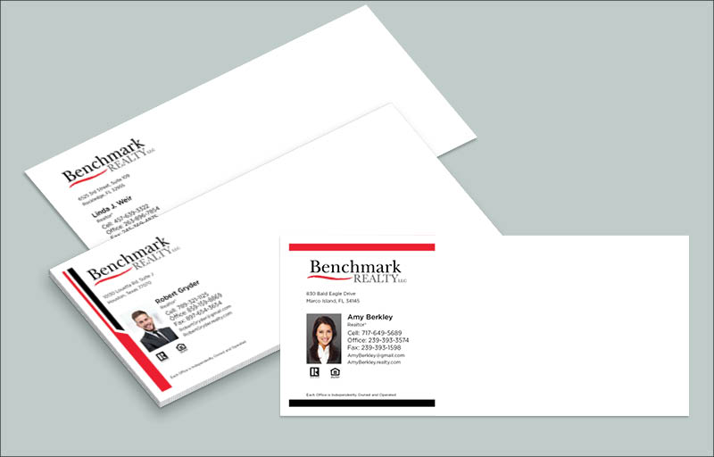 Benchmark Realty Real Estate #10 Envelopes - Custom #10 Envelopes Stationery for Realtors | BestPrintBuy.com