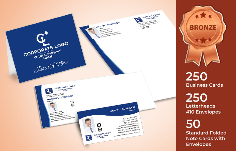 Coldwell Banker Real Estate Bronze Agent Package - Coldwell Banker personalized business cards, letterhead, envelopes and note cards | BestPrintBuy.com