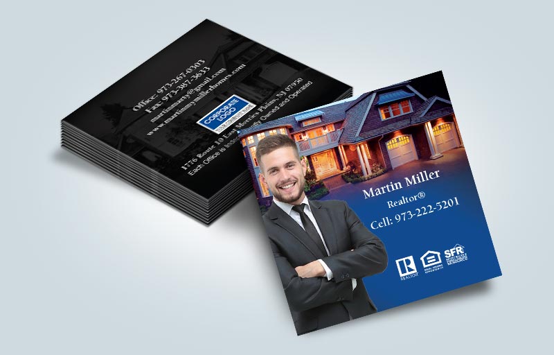 Coldwell Banker Real Estate Matching Two-Sided Square Business Cards - Coldwell Banker  - Modern, Unique Business Cards for Realtors | BestPrintBuy.com