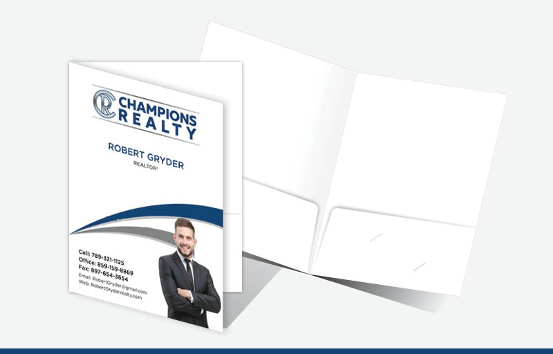 Champions Realty Econo Presentation Folders - custom folders | BestPrintBuy.com