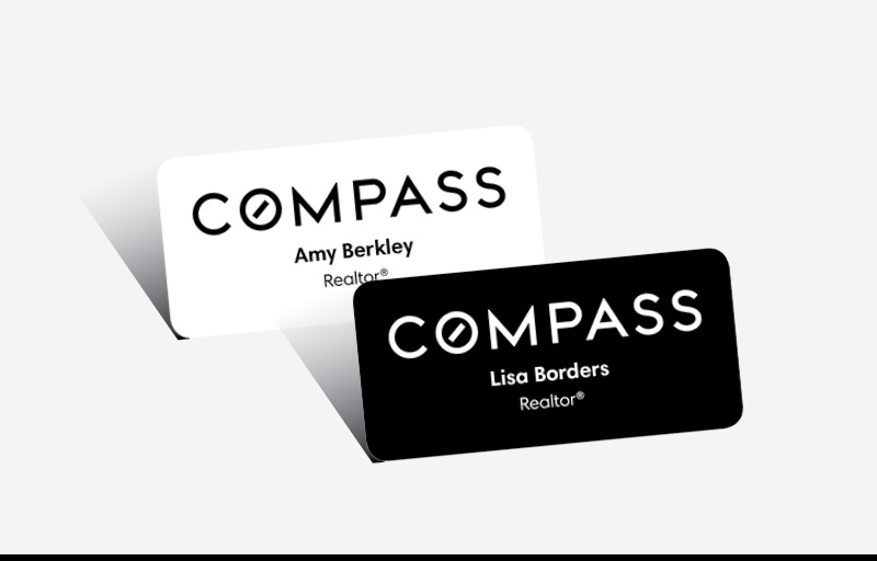 Compass Real Estate Ultra Thick Business Cards -  Thick Stock & Matte Finish Business Cards for Realtors | BestPrintBuy.com