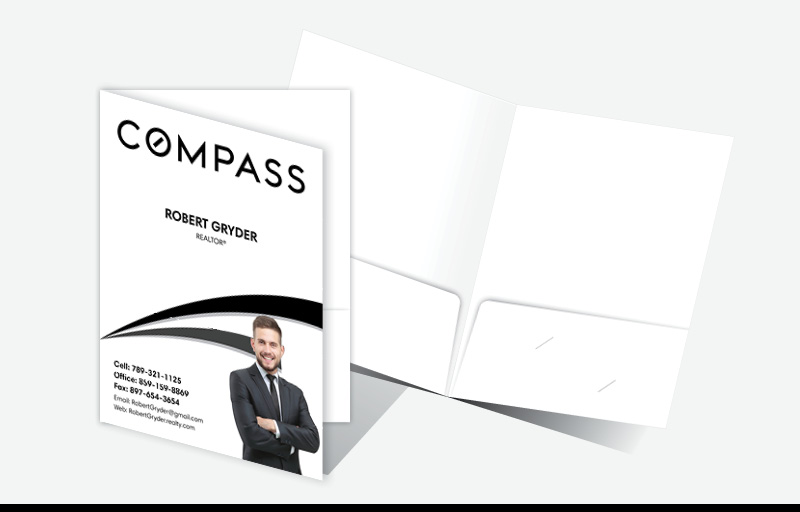 Compass Real Estate Econo Presentation Folders - Econo Presentation Folders | BestPrintBuy.com