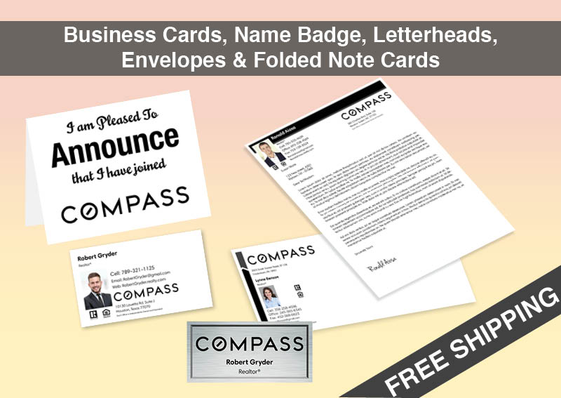 Compass Real Estate BC Agent Package - Compass approved vendor personalized business cards| BestPrintBuy.com