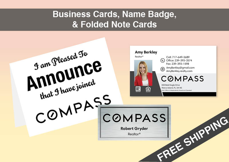 Compass Real Estate BC Agent Package - Compass approved vendor personalized business cards| BestPrintBuy.com