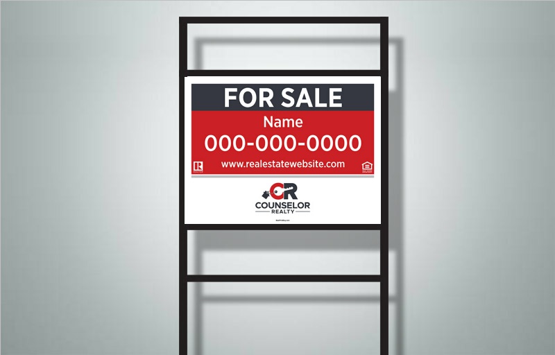 Counselor Realty Real Estate Complete/H-Frame Sign Units - Counselor Realty real estate signs | BestPrintBuy.com