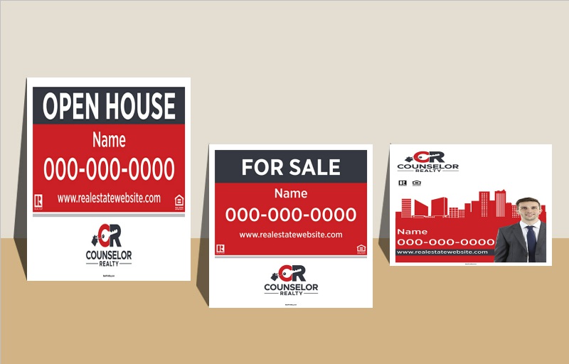 Counselor Realty Real Estate Frames, Posts, & Stakes - Counselor Realty real estate signs | BestPrintBuy.com