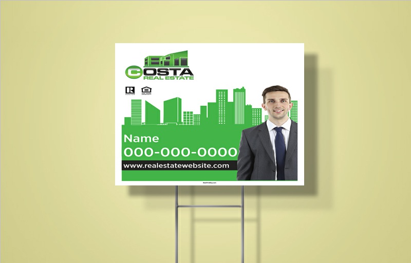 Costa Real Estate Signs - RESI Approved Vendor Signs for Realtors | BestPrintBuy.com