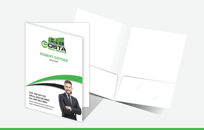 Costa Real Estate Econo Presentation Folders - Econo Presentation Folders | BestPrintBuy.com