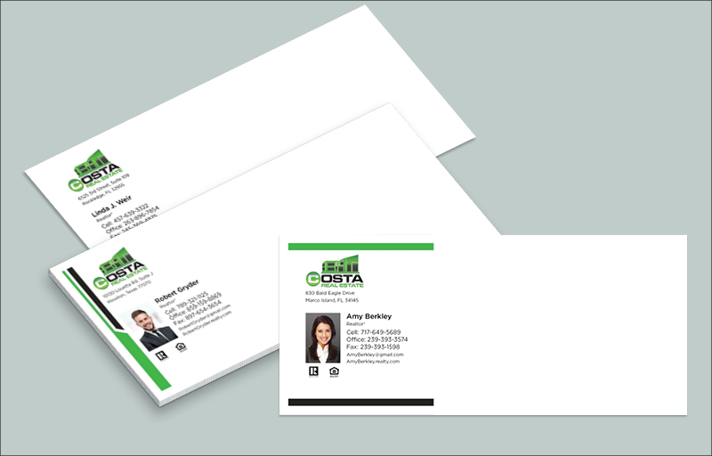 Costa Real Estate #10 Envelopes - Custom #10 Envelopes Stationery for Realtors | BestPrintBuy.com