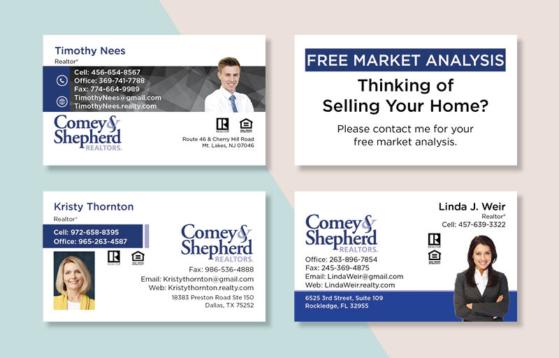 Comey & Shepherd Realtors Real Estate Business Card Magnets - magnets with photo and contact info | BestPrintBuy.com