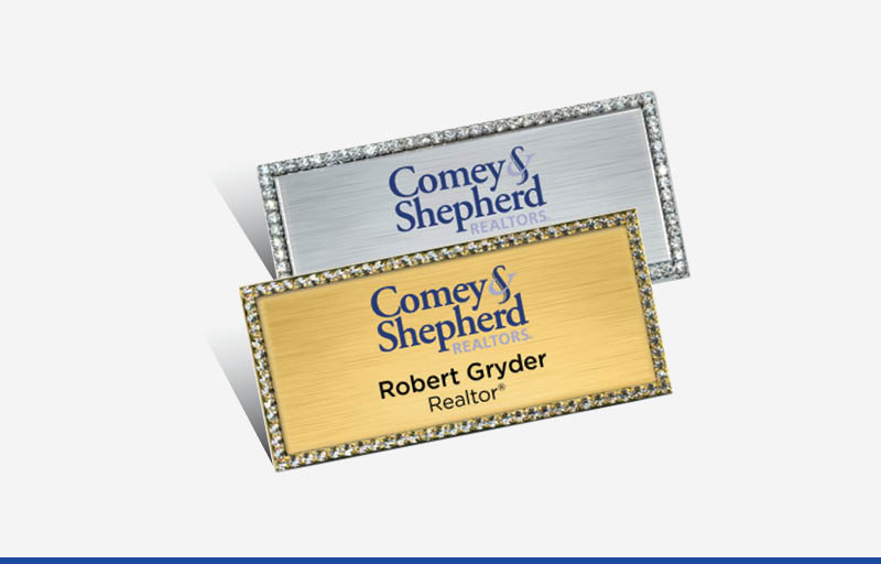 Comey & Shepherd Realtors Real Estate Spot UV (Gloss) Raised Business Cards -  Luxury Raised Printing & Suede Stock Business Cards for Realtors | BestPrintBuy.com