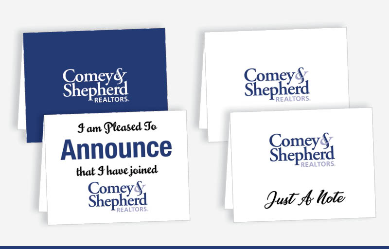 Comey & Shepherd Realtors Real Estate Blank Folded Note Cards -  stationery | BestPrintBuy.com