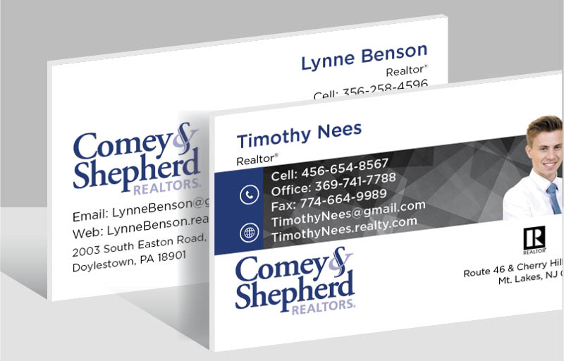 Comey & Shepherd Realtors Real Estate Ultra Thick Business Cards - Thick Stock & Matte Finish Business Cards for Realtors | BestPrintBuy.com