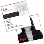 Keller Williams Square Silhouette Business Cards