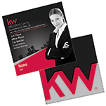 Keller Williams Square Silhouette Business Cards 
