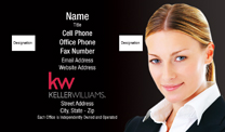 Keller Williams Silhouette Business Cards