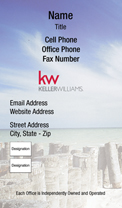 Keller Williams Vertical Business Cards Without photo