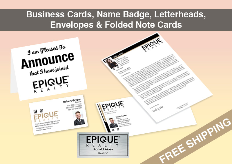 Epique Realty Real Estate BC Agent Package - Epique Realty approved vendor personalized business cards| BestPrintBuy.com