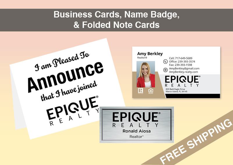 Epique Realty Real Estate BC Agent Package - Epique Realty approved vendor personalized business cards| BestPrintBuy.com