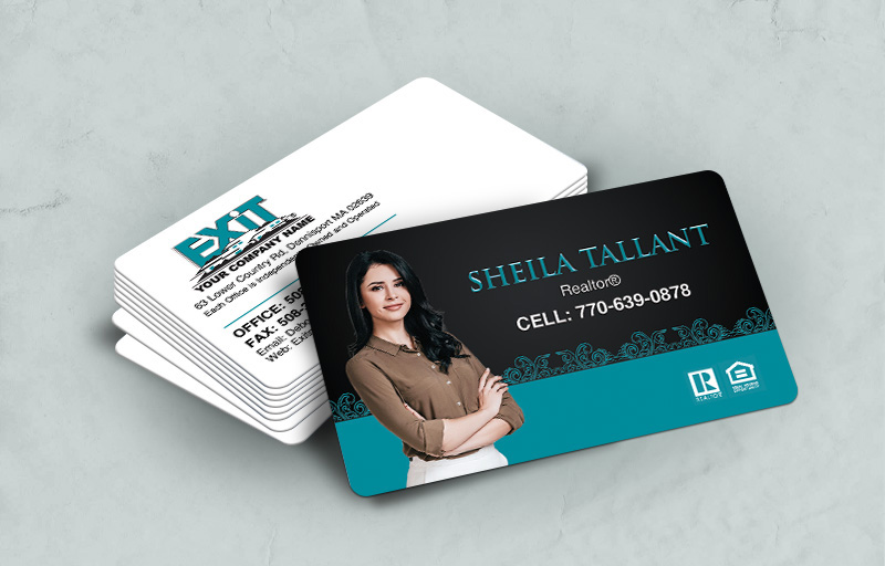 Exit Realty Rounded Corner Spot UV(Gloss) Raised Business Cards - Exit Realty Approved Vendor - Glossy, Embossed Business Cards for Realtors | BestPrintBuy.com