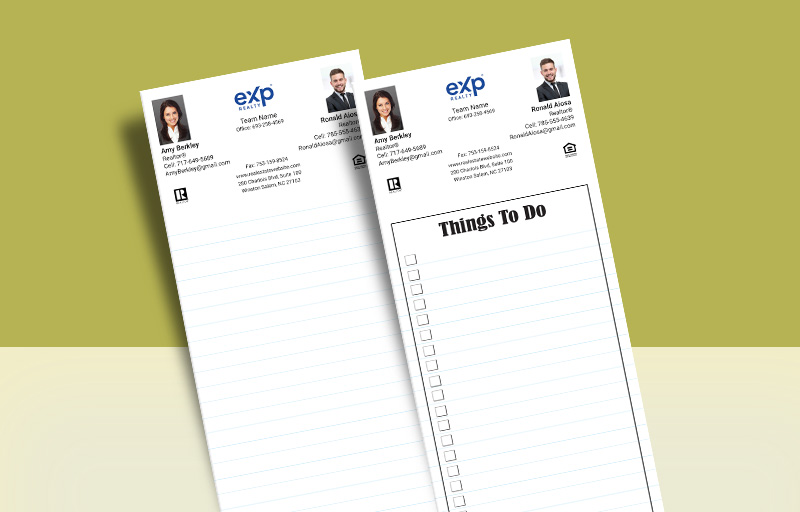 eXp Realty Team Notepads - eXp Realty approved vendor personalized realtor marketing materials | BestPrintBuy.com