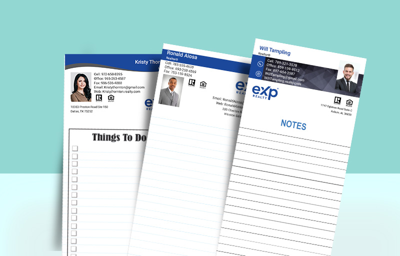 eXp Realty Notepads With Photo - eXp Realty approved vendor personalized realtor marketing materials | BestPrintBuy.com