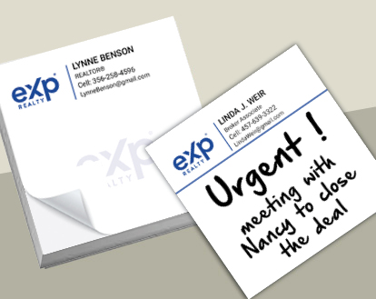 eXp Realty Real Estate Sticky Notes - eXp Realty personalized stationery products | BestPrintBuy.com