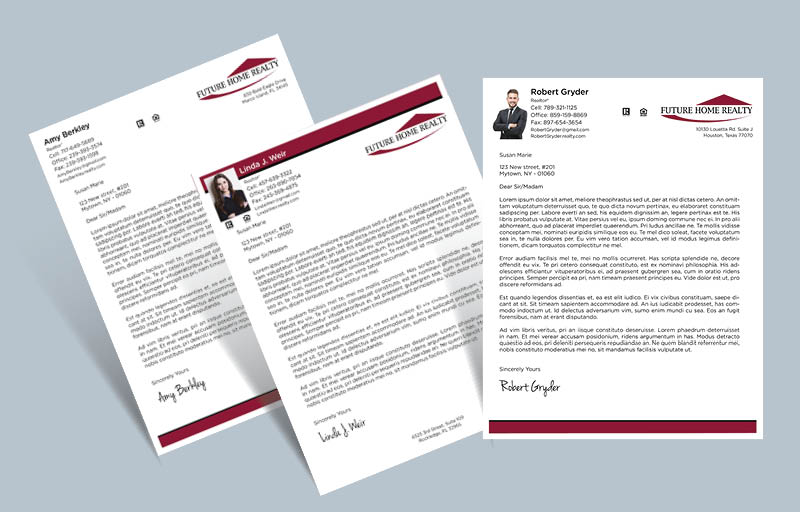 Future Home Realty Real Estate Letterheads - Custom Letterhead Stationery for Realtors | BestPrintBuy.com