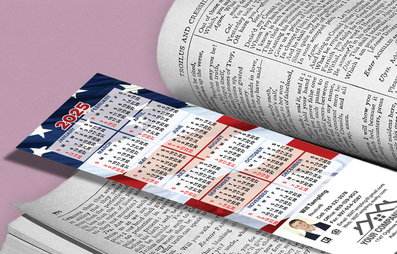 Independent Realtor Real Estate Calendar Bookmarks 