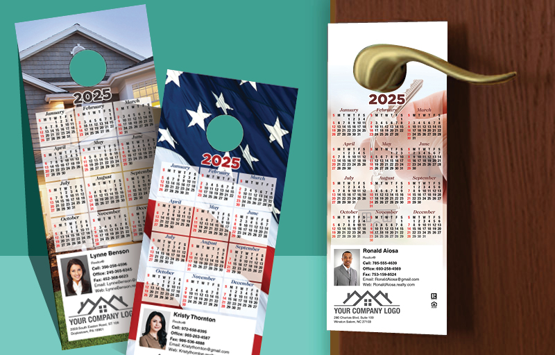 Independent Realtor Real Estate Calendar Door Hangers 