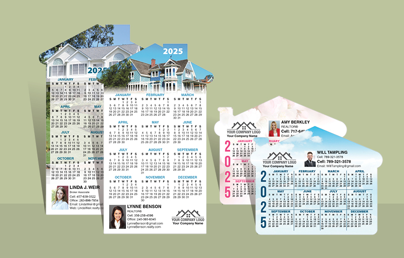 Independent Realtor Real Estate House Shape Magnetic Calendars