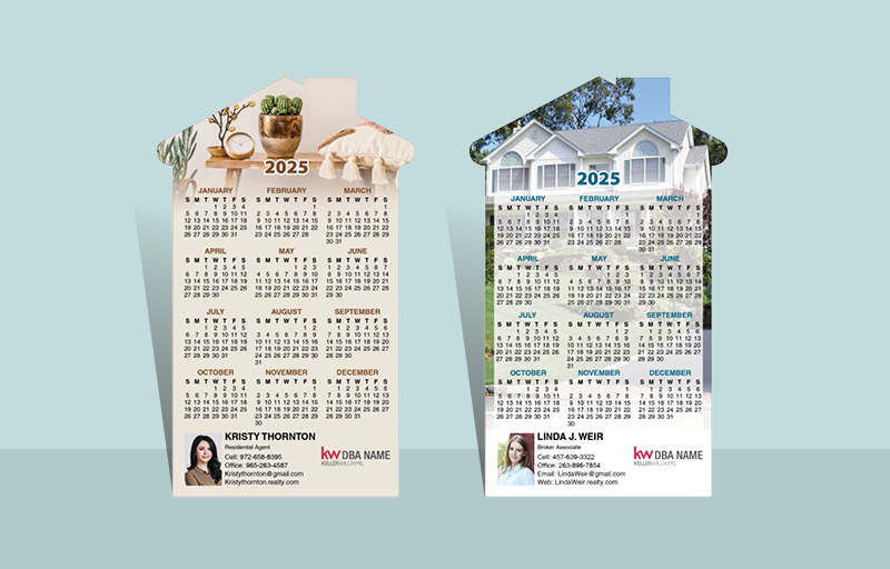 Keller Williams Real Estate Large House Shape Magnetic Calendars | BestPrintBuy.com