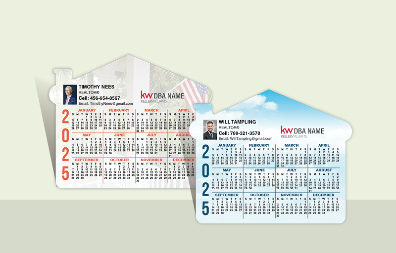 Keller Williams Real Estate Samll House Shape Magnetic Calendars | BestPrintBuy.com