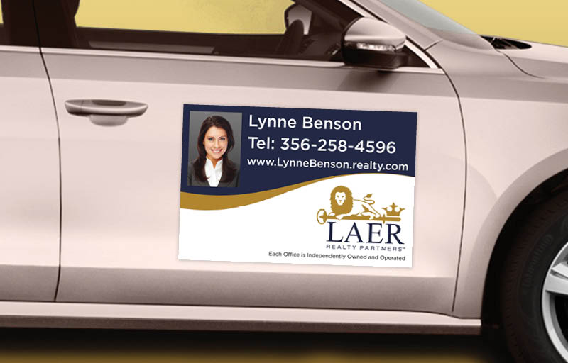 LAER Realty Partners Real Estate 12 x 18 with Photo Car Magnets - Custom car magnets for realtors | BestPrintBuy.com