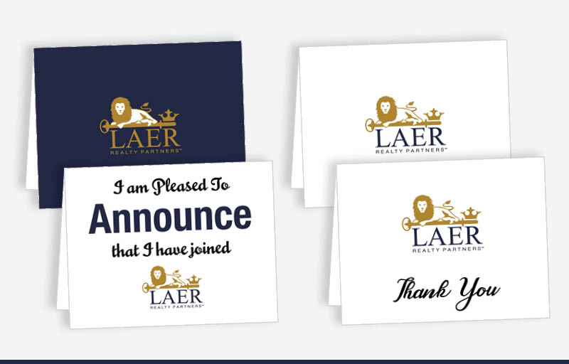 LAER Realty Partners Real Estate Blank Folded Note Cards -  stationery | BestPrintBuy.com