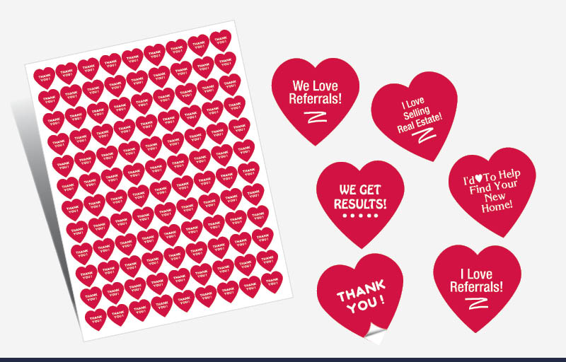 LAER Realty Partners Real Estate Heart Shaped Stickers - LAER Realty Partners stickers with messages | BestPrintBuy.com