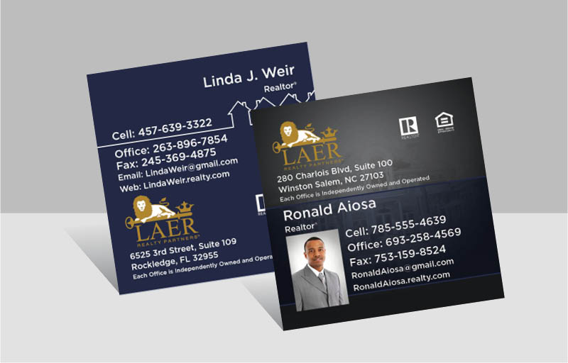 LAER Realty Partners Real Estate Square Business Cards - Modern Business Cards for Realtors | BestPrintBuy.com