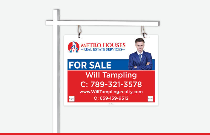 Metro Houses Real Estate Services Real Estate Signs - MHRS Approved Vendor Signs for Realtors | BestPrintBuy.com